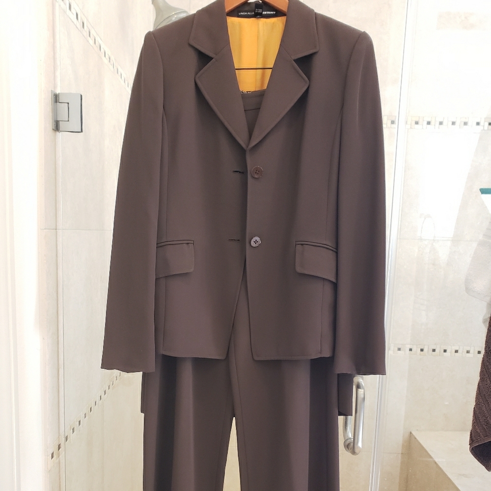 3Piece Brown Ellen Tracy Suit
